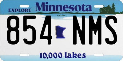 MN license plate 854NMS