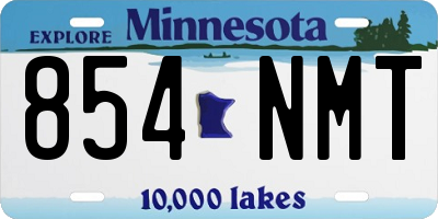 MN license plate 854NMT