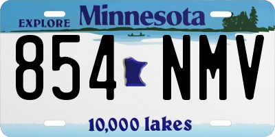 MN license plate 854NMV