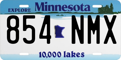 MN license plate 854NMX
