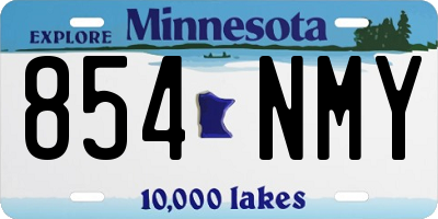 MN license plate 854NMY