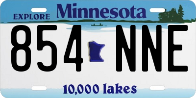 MN license plate 854NNE