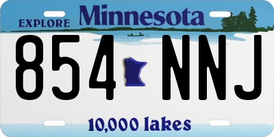 MN license plate 854NNJ