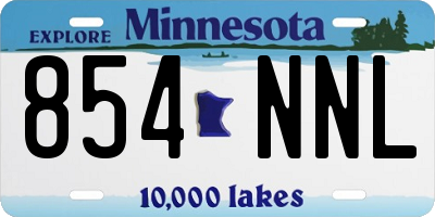 MN license plate 854NNL