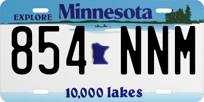 MN license plate 854NNM