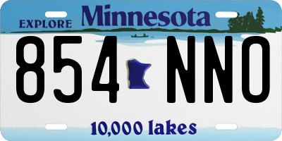 MN license plate 854NNO