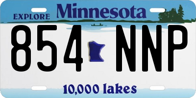MN license plate 854NNP