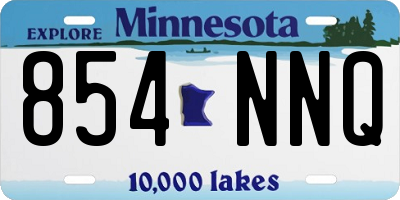 MN license plate 854NNQ