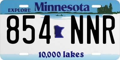 MN license plate 854NNR