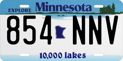 MN license plate 854NNV