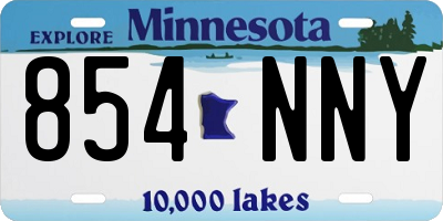 MN license plate 854NNY