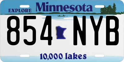 MN license plate 854NYB
