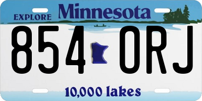 MN license plate 854ORJ