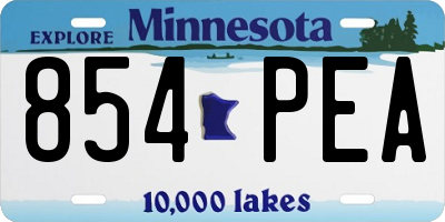 MN license plate 854PEA