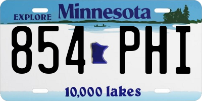 MN license plate 854PHI