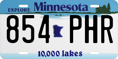 MN license plate 854PHR