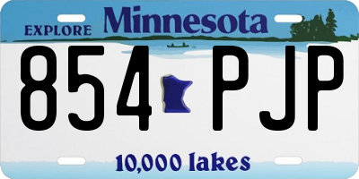 MN license plate 854PJP