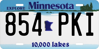 MN license plate 854PKI