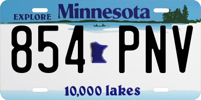 MN license plate 854PNV