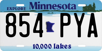 MN license plate 854PYA