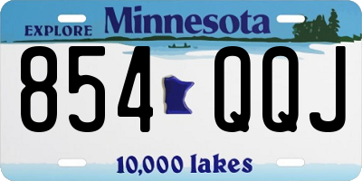 MN license plate 854QQJ