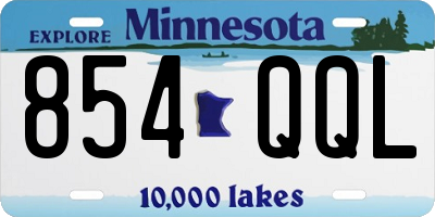 MN license plate 854QQL
