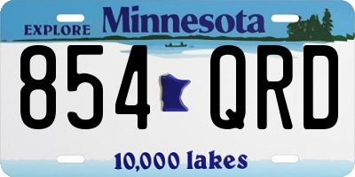 MN license plate 854QRD