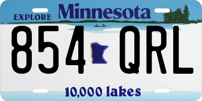 MN license plate 854QRL