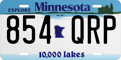 MN license plate 854QRP