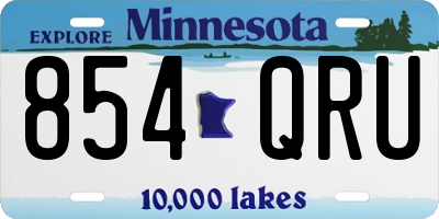 MN license plate 854QRU