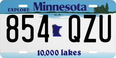 MN license plate 854QZU