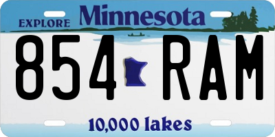 MN license plate 854RAM