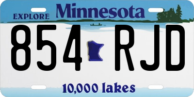 MN license plate 854RJD
