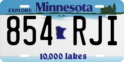 MN license plate 854RJI