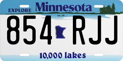 MN license plate 854RJJ