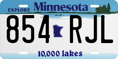 MN license plate 854RJL