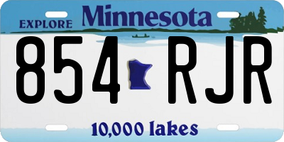 MN license plate 854RJR