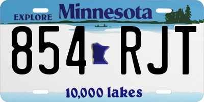 MN license plate 854RJT