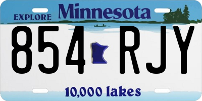 MN license plate 854RJY