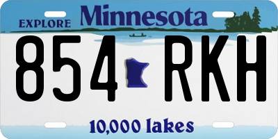 MN license plate 854RKH