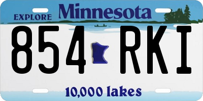 MN license plate 854RKI