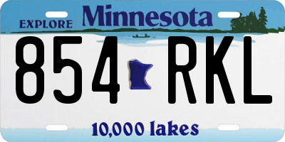 MN license plate 854RKL