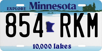 MN license plate 854RKM