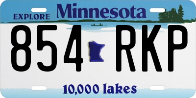 MN license plate 854RKP
