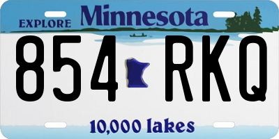 MN license plate 854RKQ