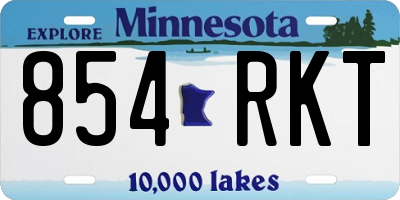MN license plate 854RKT