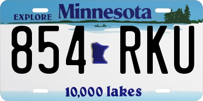 MN license plate 854RKU