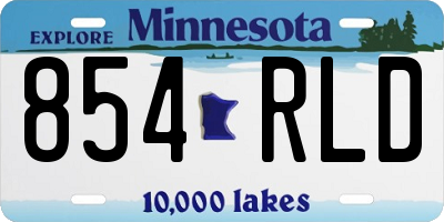 MN license plate 854RLD