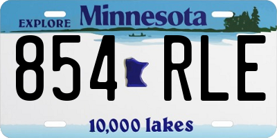 MN license plate 854RLE