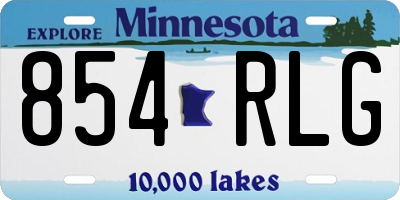 MN license plate 854RLG